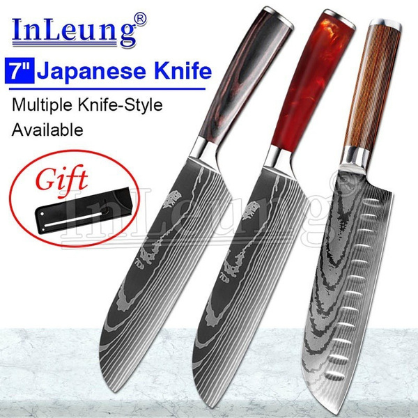 KD Pattern Steel Knife Damascus Knife Damascus Western Chef Sushi Knife  Together with a Gift Bag - Slicing knife in 2023
