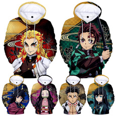Moda, anime hoodie, Demon, Harajuku