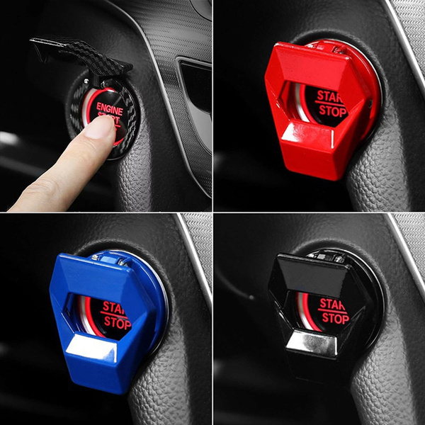 Lambo Style For Car Engine Start Stop Push Button Switch Cover Carbon Fiber  Interior Decor Trim Sticker | Wish