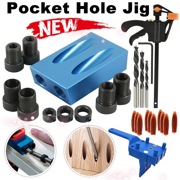28pcs/set 15 Degree Angle Oblique Hole Locator Hole Jig Kit for Woodworking Tool 