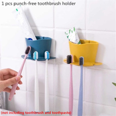 bathroomorganizer, toothbrushandtoothpasteholder, Wall Mount, plastictoothbrushholder