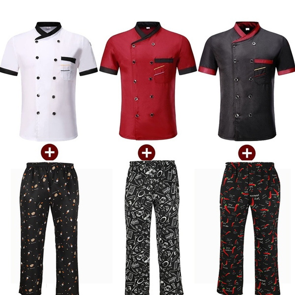 Chef Uniforms for Men Women Restaurant Pastry Kitchen Cook Waiter