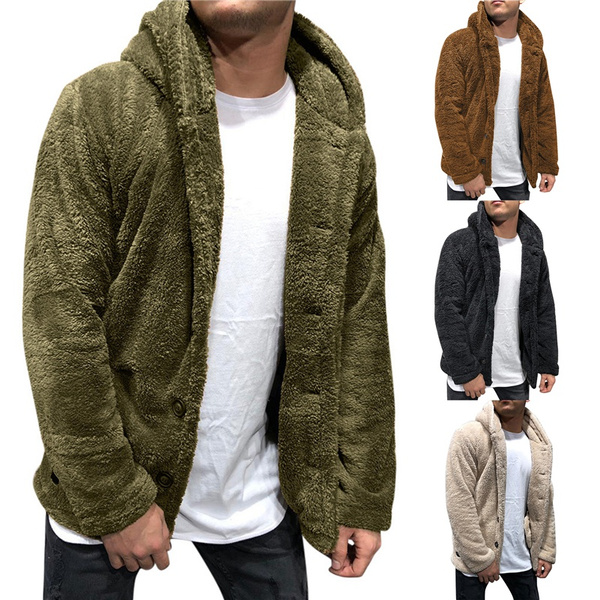 mens teddy fleece jacket