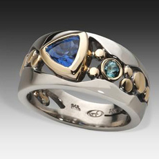 Fashion, Jewelry, Blue Sapphire, 925 silver rings