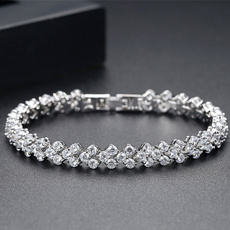 Charm Bracelet, Sterling, DIAMOND, Jewelry