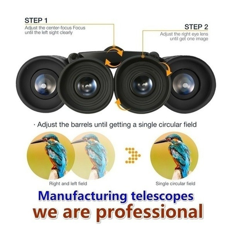 NEW 30000M High Power 100x Zoom Day / Night Vision with Low Light Ultra HD Telescope Binoculars Foldable Outdoor Optical Lens Waterproof Anti-fog Telescope for Hunting Traveling Wiht Phone Clip Gifts