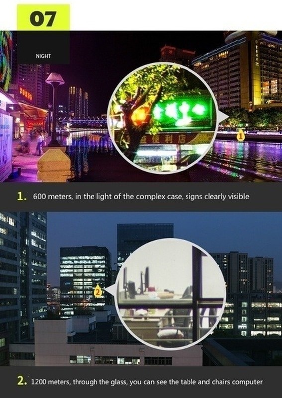 NEW 30000M High Power 100x Zoom Day / Night Vision with Low Light Ultra HD Telescope Binoculars Foldable Outdoor Optical Lens Waterproof Anti-fog Telescope for Hunting Traveling Wiht Phone Clip Gifts