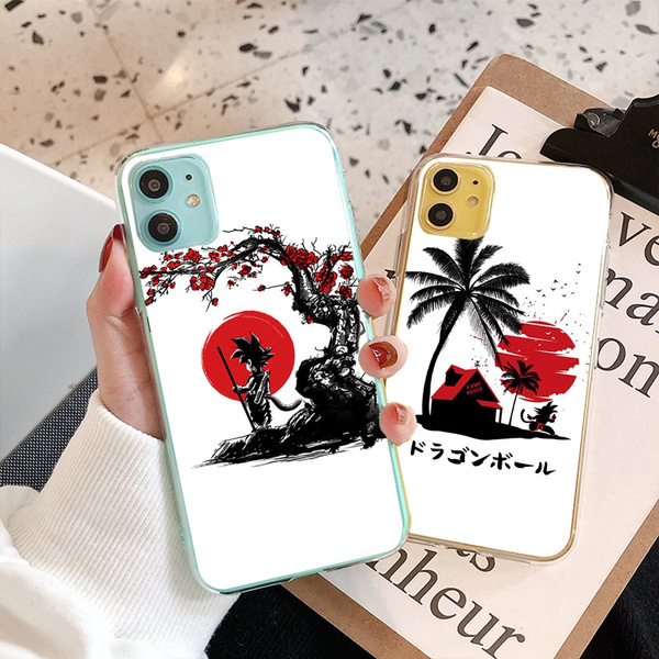 Hd Printed Dragon Ball Z Super Saiyan Childhood Goku Under The Tree Fundas Capa Trendy Japan Anime Dbz Soft Rubber Phone Case For Iphone 12 12mini 12pro 12promax 6 6s 7 8