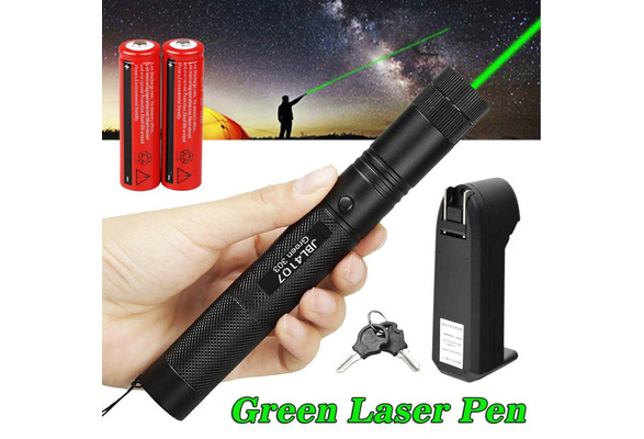 18650 Battery 1mW Green Lazer Pens Laser Pointer 532nm Beam Boxed Zoom Charger 