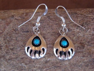 Sterling, Earring, Turquoise, sterling silver