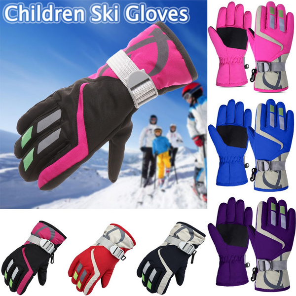 New Kids Waterproof Anti-slip Outdoor Sports Warm Thermal Ski Snow Gloves Winter 