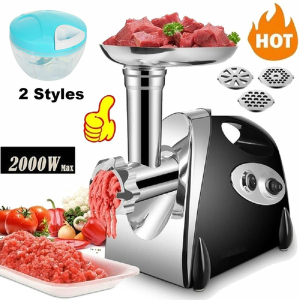 Professional 2 Styles Electric Meat Grinder Sausage Maker with Handle ...