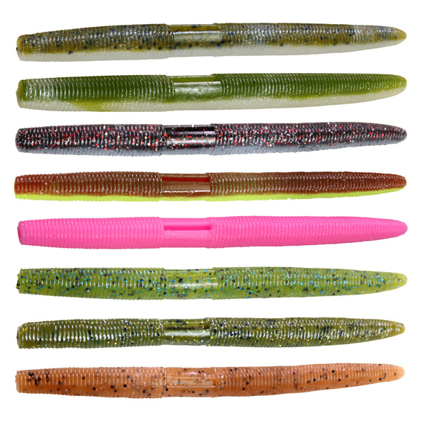 THKFISH 20 Pcs 5in Soft Fishing Worms 30 Pcs Rubber O Rings
