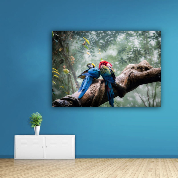 Posters And Prints Canvas Painting Colorful Parrot Birds Animal ...