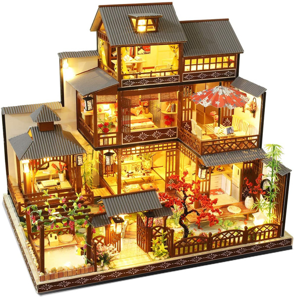 Doll Houses Diy Miniature Wooden Furniture Kit,handmade Doll House