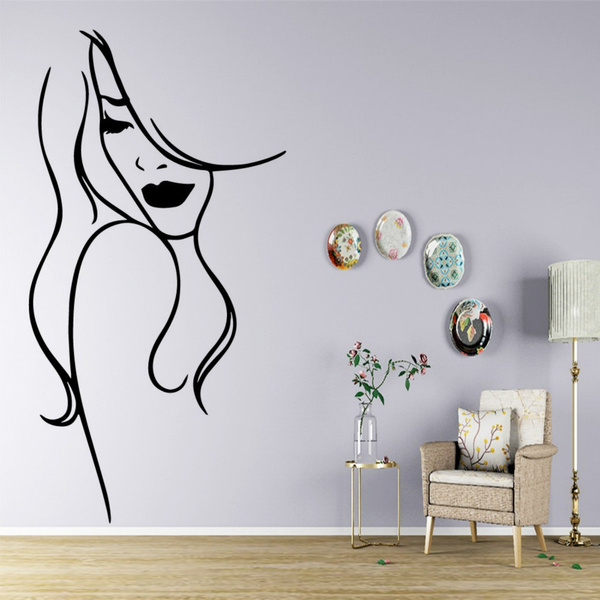 Custom Sexy Woman Self Adhesive Vinyl Waterproof Wall Art Decal For
