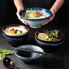 Kitchen & Dining, Ceramic, japanesebowlset, instantnoodlebowl