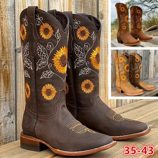 sunflower leather cowboy boots