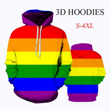 hoodiesformen, casualwomenhoodie, hoodies for women, rainbow3dhoodie