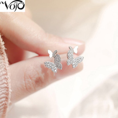 butterfly, Sterling, Stud, Fashion