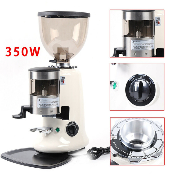 350W Commercial Espresso Coffee Grinder Electric Grind SemiAuto Burr Mill Machine Wish