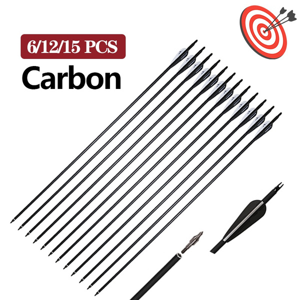 New Shoot an arrow High Quality Carbon 30\ Archery Carbon Target Arrows Hunting Arrows with