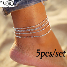 Anklets, Chain, ankletsset, silver plated
