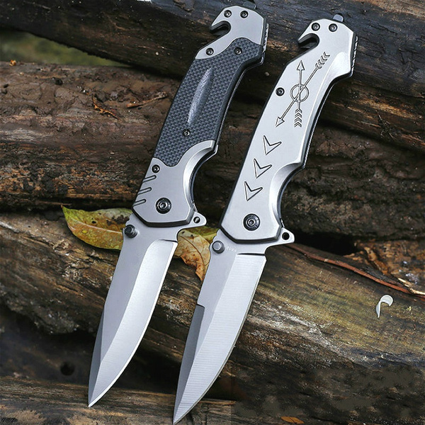 Pocket Knife Folding Blade Knife Outdoors Tool Camp Seek Survival High