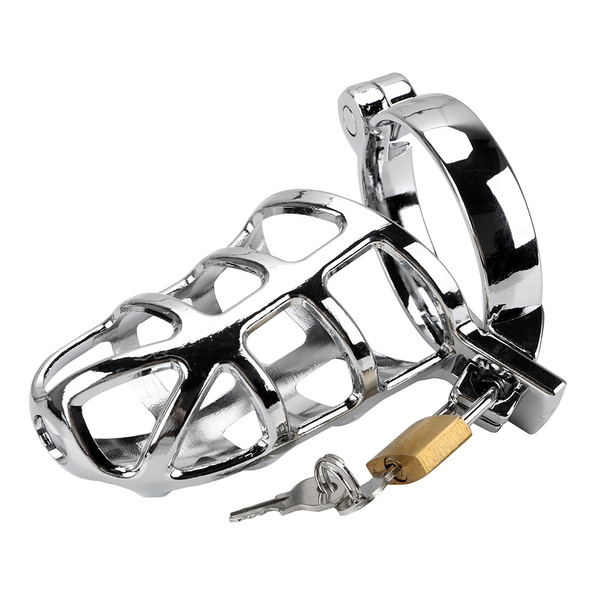 Penis Cock Ring Sleeve Lock Chastity Belt Sex Toys for Men Metal