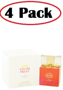 4 Pack of Live Colorfully by Kate Spade Eau De Parfum Spray 3.4 oz