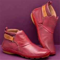 ankle boots, Leather Boots, PU, Shoes