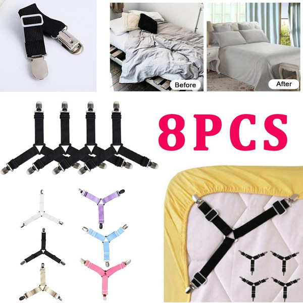 Bed Sheet Straps 4 Pcs Triangle Bed Sheet Holders Fitted Sheet