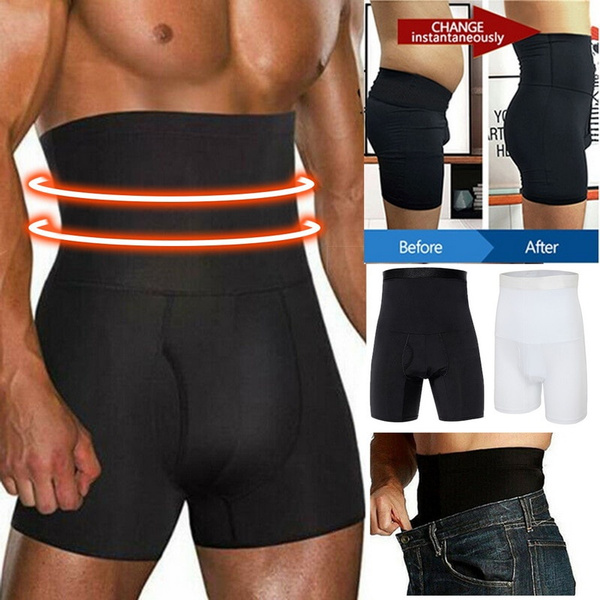 Men Body Shaper Tummy Control Slimming Shapewear Shorts High Waist Fitness  Waist Plus Size Male Fashion Sauna Pants Sportwear