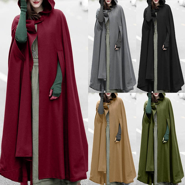 Winter hooded cape outlet coat