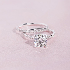 Beautiful, Sterling, Engagement Wedding Ring Set, zirconring