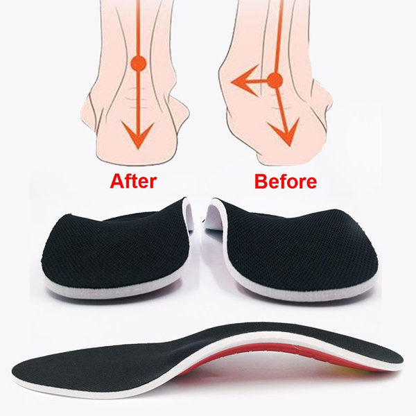 New Orthotic Gel High Arch Support Insoles Gel Pad 3D Arch Support Flat ...