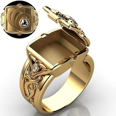 DIAMOND, gold, 18k gold ring, Halloween