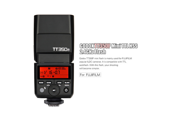 Godox Thinklite TT350F Mini 2.4G Wireless TTL Camera Flash Master & Slave Speedlite 1/8000s HSS GN36 for FUJIFILM X-Pro2 X-T20 X-T2 X-T1 X-Pro1 X-T10 X-E1 X-A3 X100F X100T ILDC Cameras
