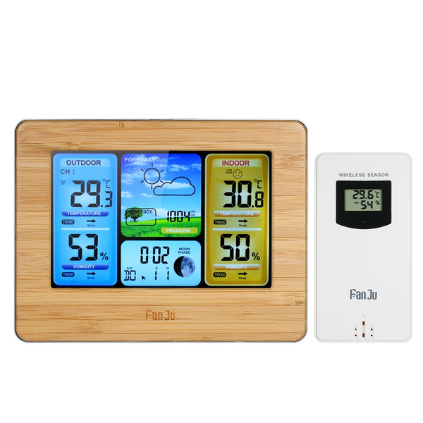 FanJu Indoor Outdoor Thermometer Hygrometer Barometer Wireless