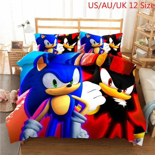Fashion Double Sonic Printing Bedding, Sonic The Hedgehog Duvet Cover