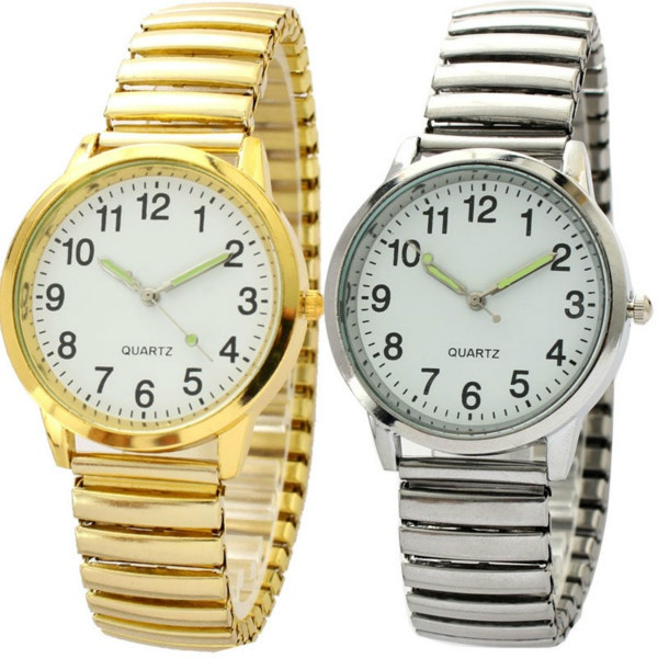 1pcs Elderly watch style big digital face luminous needle male and