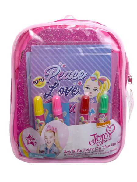 Girls JoJo Siwa Art Activity Set Mini Backpack Markers Stickers Posters ...