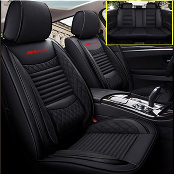 Car Seat Cover Universal Genuine Leather Car Front Seat Rear Seat Luxury  Seat Cover Pad Breathable Seat Pad Cushion Car Accessories Seat Covers for  Car Leather Car Seat Cover Protector Genuine Leather