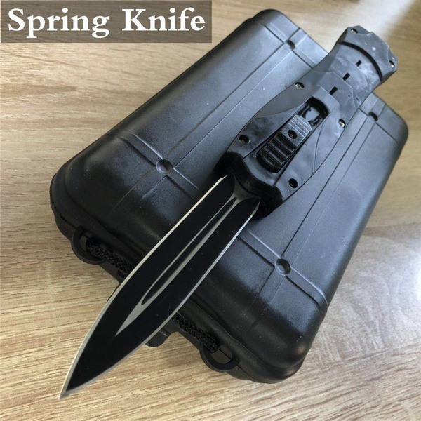 Safety Cutting Knives OTF EDC Spring Assisted Knife Fixed Blades Double