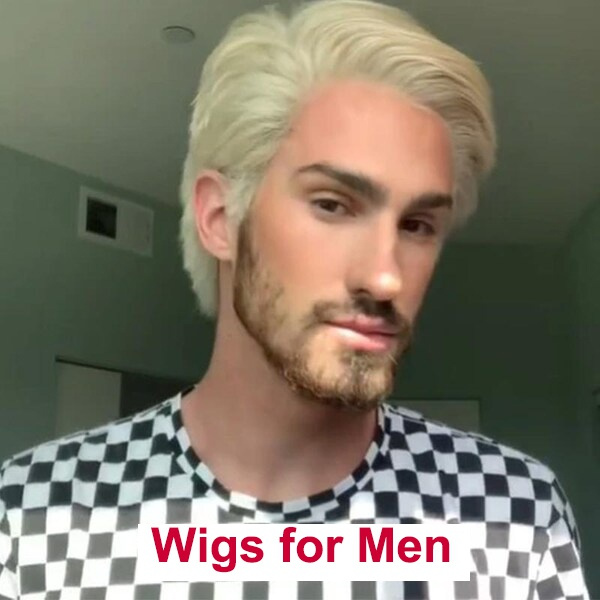 Wigs for Men Male Hairstyle Fashion Toupee Haircut Pixiecut Short Wigs