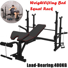 weightbench, squatrack, Sports & Outdoors, Barbells