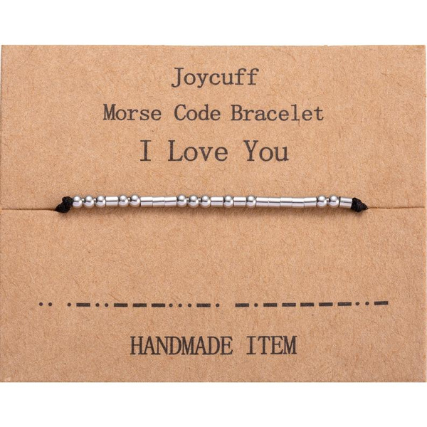 Love You Morse Code Bracelets, Lover Gift