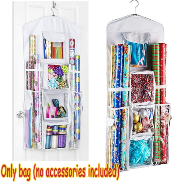 95 * 41cm Gift Wrap Accessoires Storage Bag Hanging Wrapping Paper Storage  Organiser for Ribbons Bows Tapes Cards Wrapping Tools