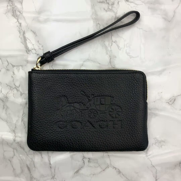 jes corner zip wristlet with horse and carriage