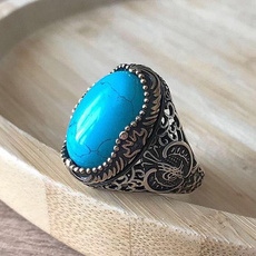 Sterling, Turquoise, DIAMOND, 925 silver rings